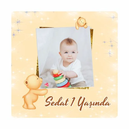 Ayıcık Temalı Doğum Günü Magneti